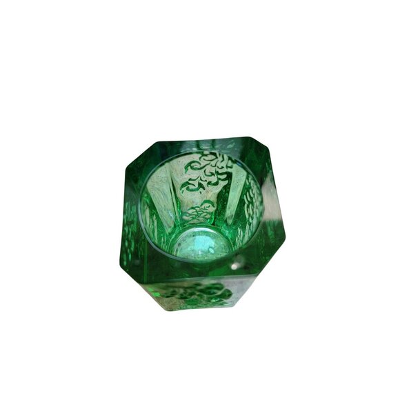 Tittot Green Crystal Hexagonal Vase - Picture 5 of 8